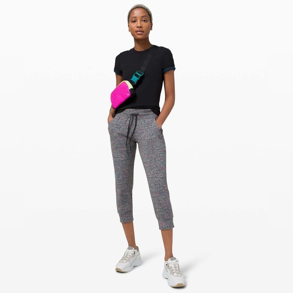 Lululemon Ready to Rulu Jogger Crop Neon Tweed Jacquard Battleship Electric - Picture 2 of 13